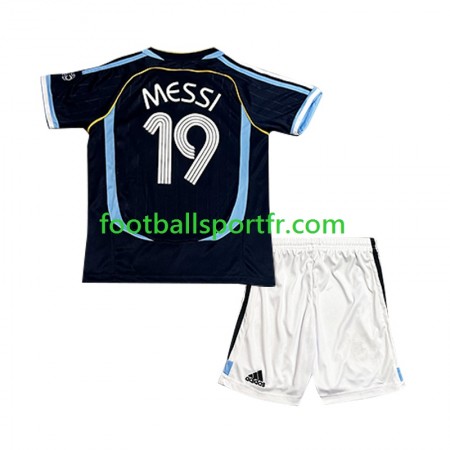 Tenue Argentine Lionel Messi 19 2006 Retro Enfant Exterieur Maillot de Foot